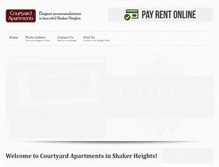 Tablet Screenshot of courtyardapartmentsshaker.com